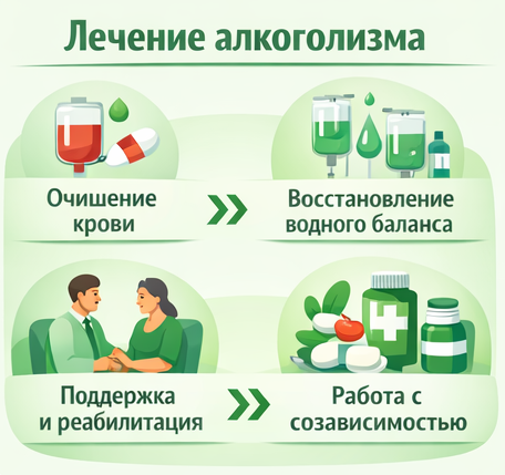 лечение алкоголизма в Котласе этапы